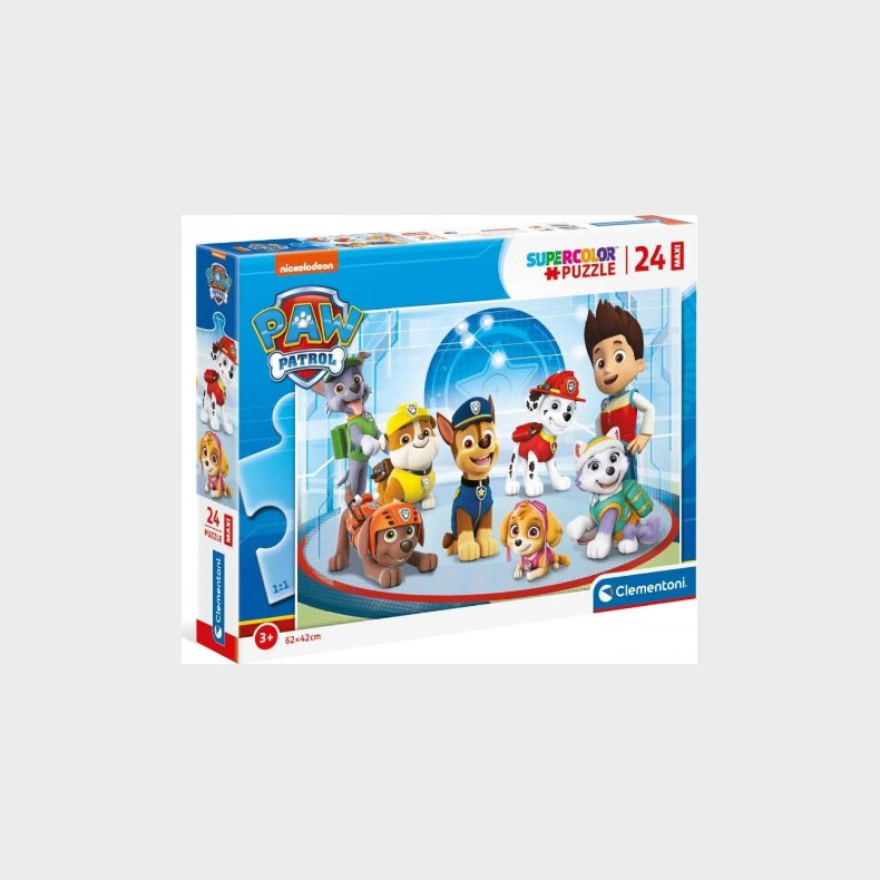 Paw Patrol Puslespil - Maxi - Super Color - 24 Brikker - Clementoni