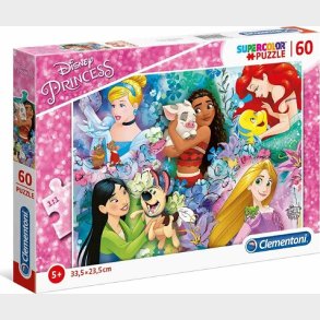 Disney Princess Puslespil - Super Color - 60 Brikker - Clementoni