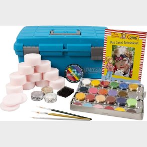 Eulenspiegel Ansigtsmaling - Sminkest I Kuffert Med Tilbehr