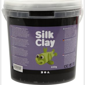 Silk Clay - Sort - Modellervoks I Spand - 650 G