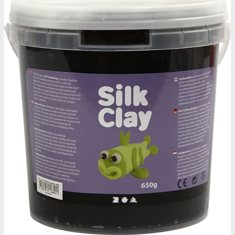 Silk Clay - Sort - Modellervoks I Spand - 650 G