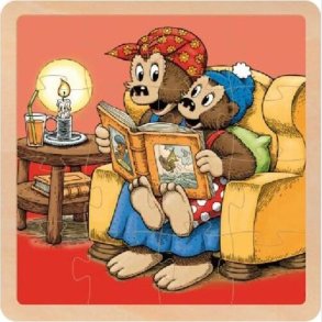 Rasmus Klump Puslespil - Hjtlsning - Tr - 16 Brikker