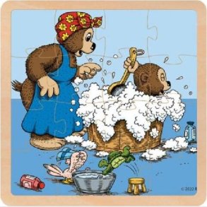 Rasmus Klump Puslespil - Badetid - Tr - 16 Brikker