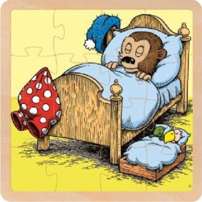 Rasmus Klump Puslespil - Sove Tid - Tr - 16 Brikker