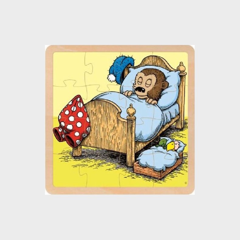 Rasmus Klump Puslespil - Sove Tid - Tr - 16 Brikker