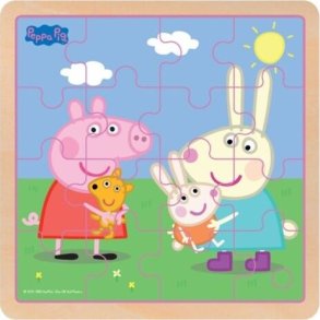 Gurli Gris Puslespil - Gurli Gris Og Karina Kanin - Tr - 16 Brikker