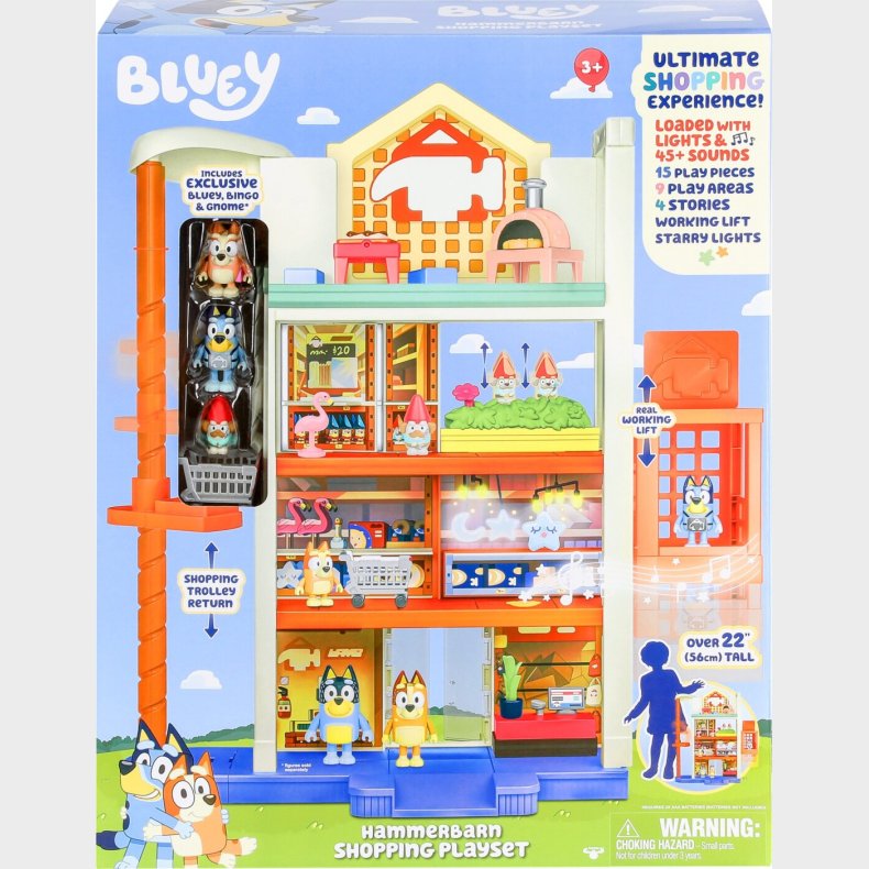 Bluey Legetj - Shopping Legest Med Bluey Og Bingo Figurer