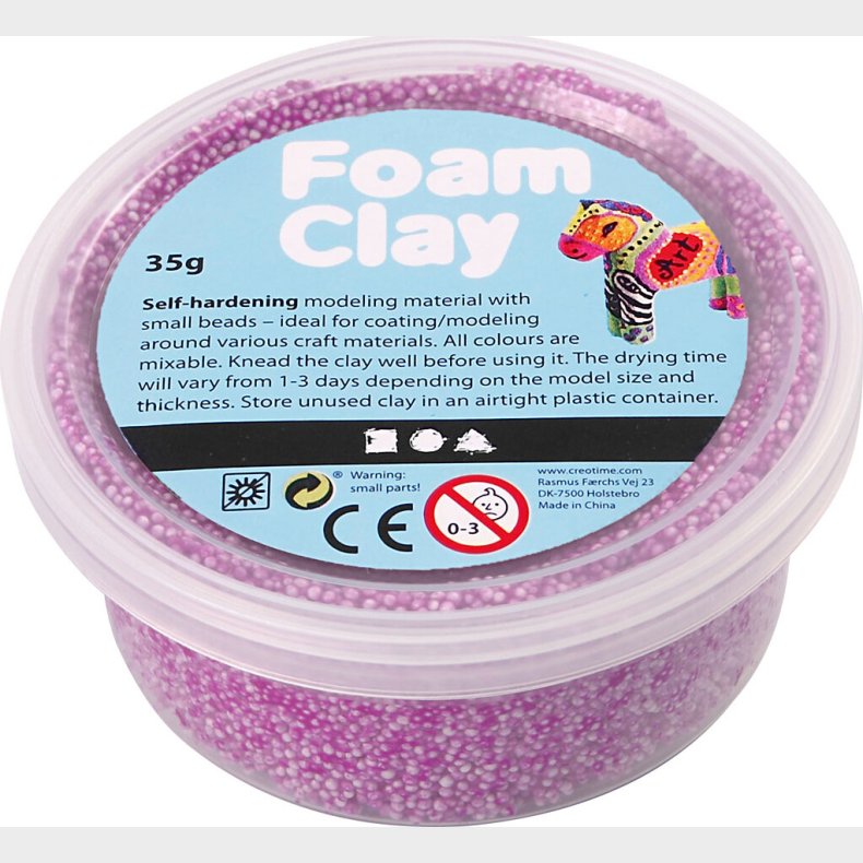 Foam Clay - Neon Lilla - Modellervoks - 35 G