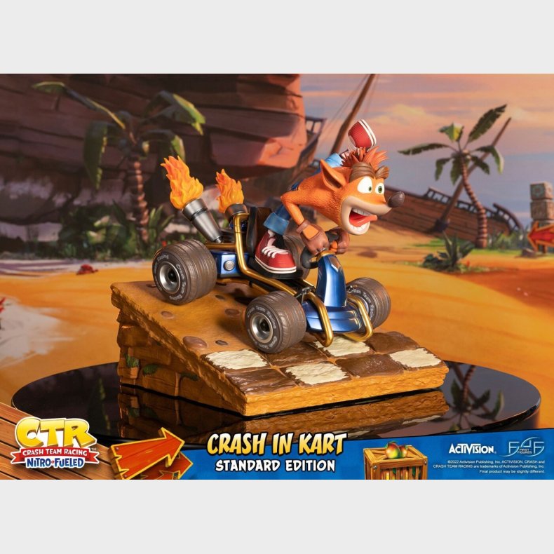 Crash Team Racing Nitro-fueled - Crash In Kart - Crash Bandicoot - Resin Figur - 29 Cm