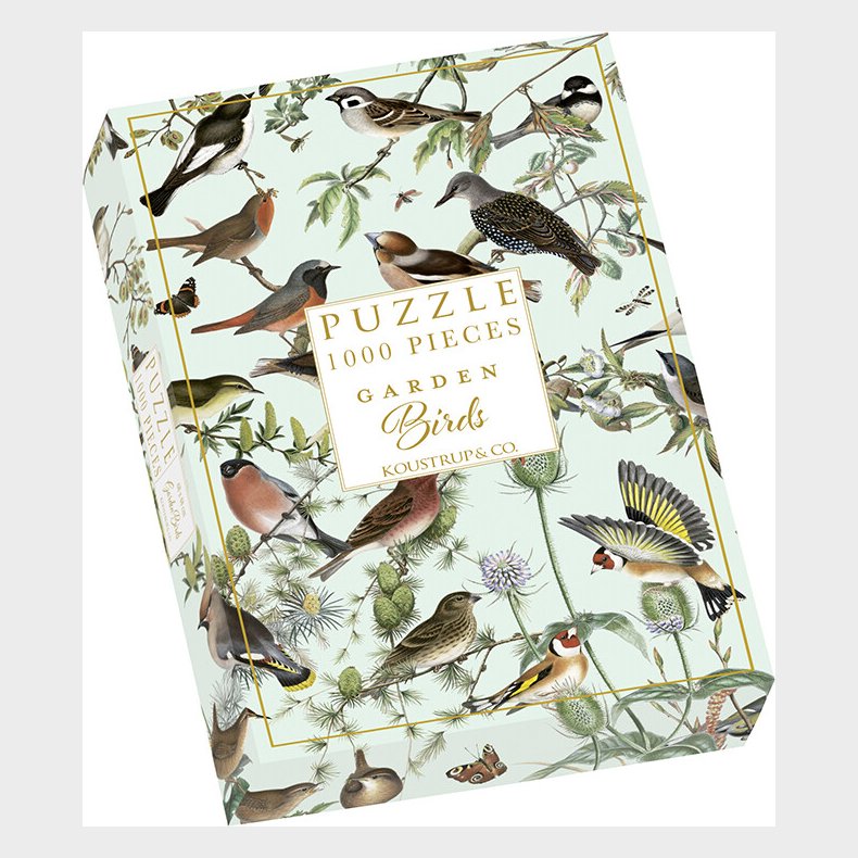 Puslespil Med Fugle - Havens Fugle - 1000 Brikker - Koustrup &amp; Co