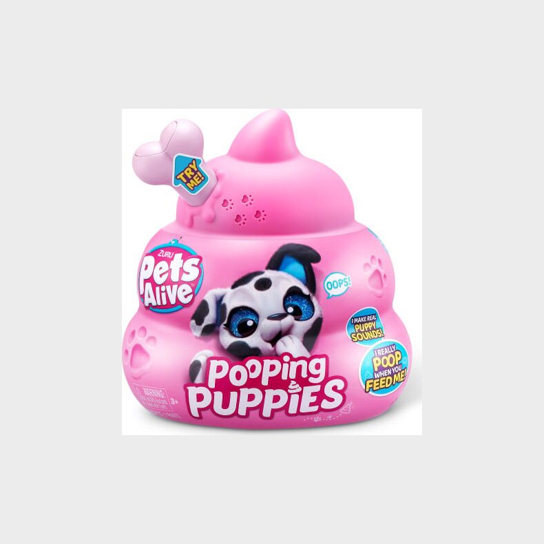 Zuru Pets Alive - Pooping Puppies - Interaktiv Hundehvalp Legetj