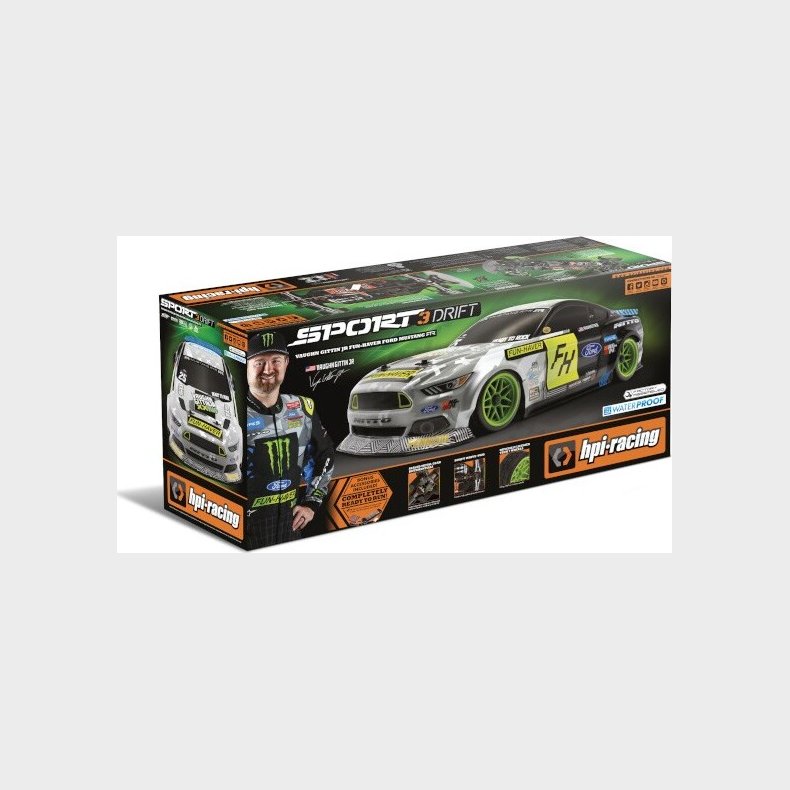 Hpi Racing - Drift Vgjr Fun Haver Ford Mustang V2 Sport 3 Fjernstyret Bil - Hp120094