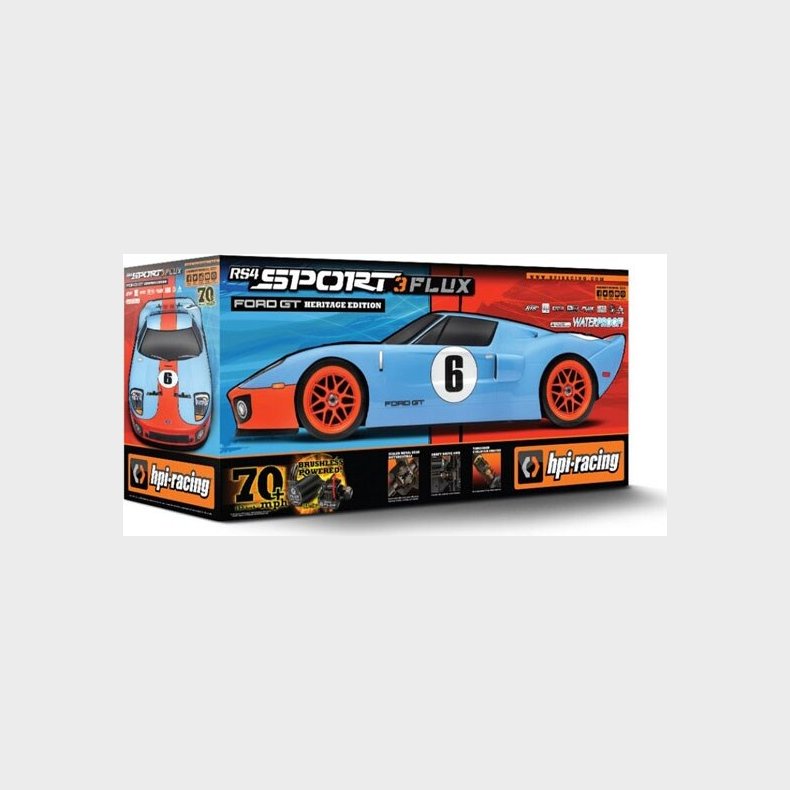 Hpi Racing - Flux Ford Gt Heritage Edition Sport 3 Fjernstyret Bil - Hp120098