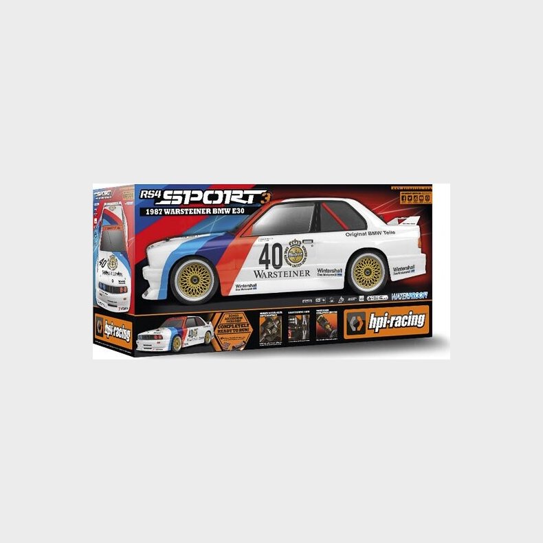 Hpi Racing - Rs4 Sport 3 1987 Warsteiner Bmw E30 Fjernstyret Bil - Hp120103