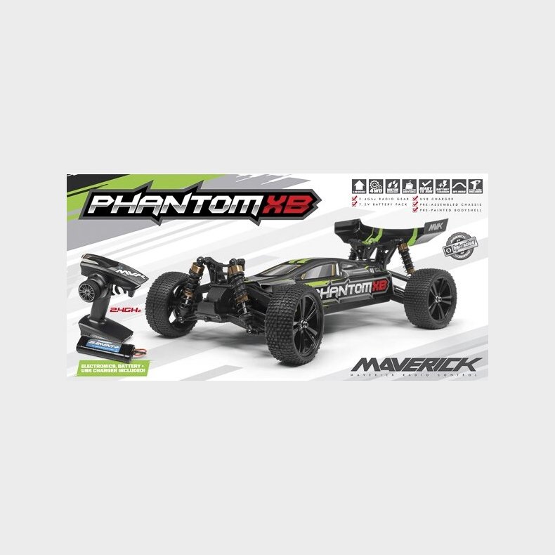 Maverick - Rc Phantom Xb Fjernstyret Rtr Buggy - 1:10 - Mv150075