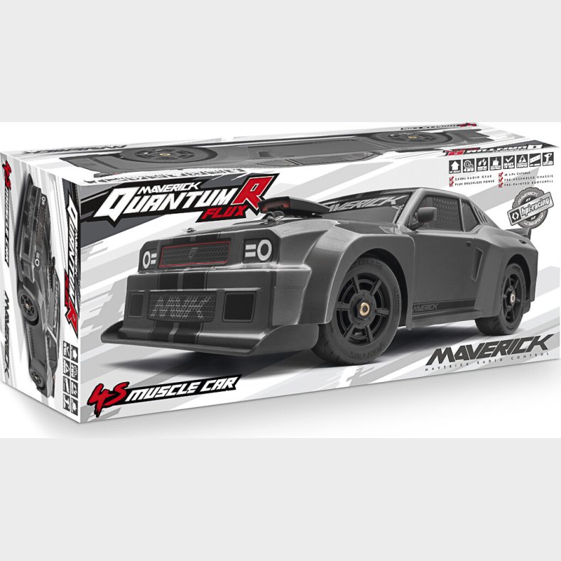 Maverick - Quantumr Flux 4s Fjernstyret Muscle Car - 1:8 - Gr - Mv150311