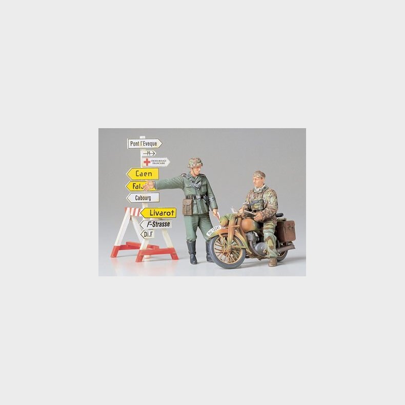 Tamiya - Tysk Motorcykel Ordonnans - Model Figurer - 1/35 - 35241