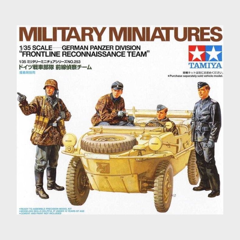 Tamiya - Schwimmwagen Soldier Figures Byggest - 1:35 - 35253