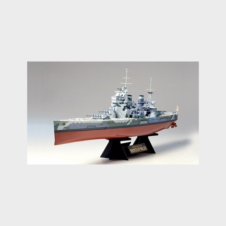 Tamiya - Prince Of Wales British Battleship Byggest - 1:350 - 78011