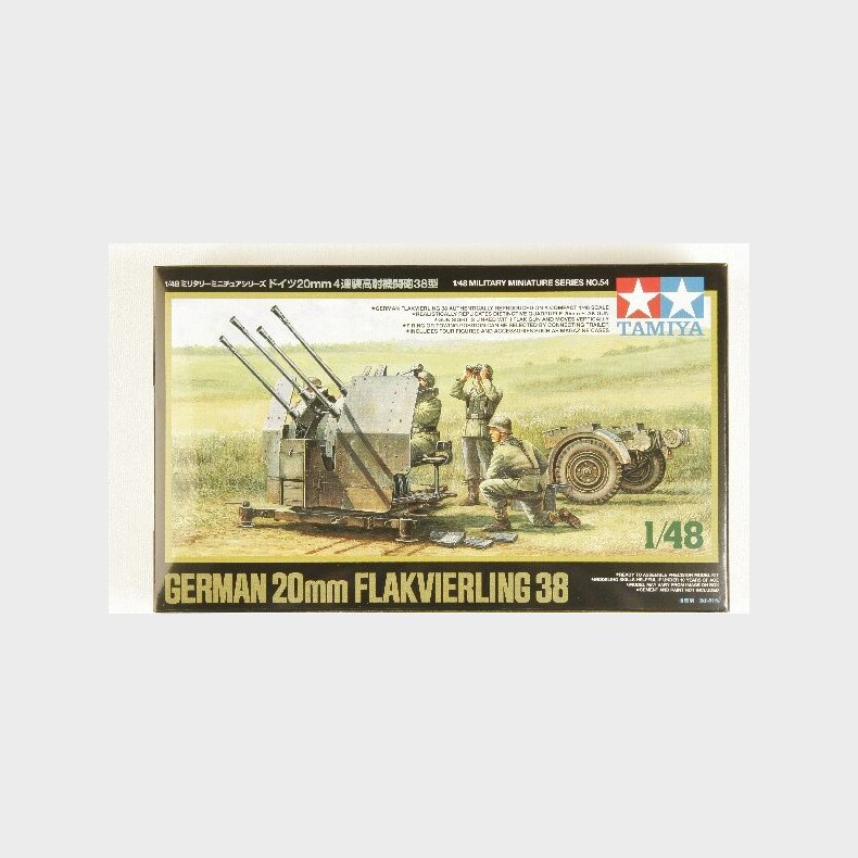 Tamiya - German 20mm Flakvierling 38 Byggest - 1:48 - 32554
