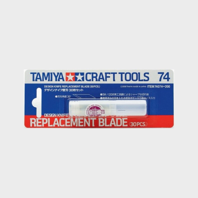 Tamiya - Design Knife Blade Til Kunstnerkniv - 30 Stk - 74074