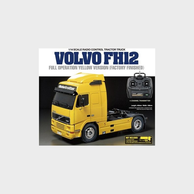 Tamiya - Rc Volvo Fh12 Yellow Full Option Fjernstyret Lastbil - 1:14 - 23647