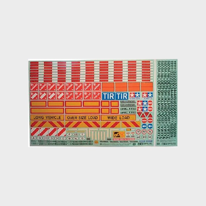 Tamiya - Tractor Trailer Sticker - 1/14 - 56534