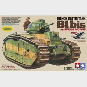 Tamiya - French Battle Tank B1 Bis Single Motor Byggest - 1:35 - 30058