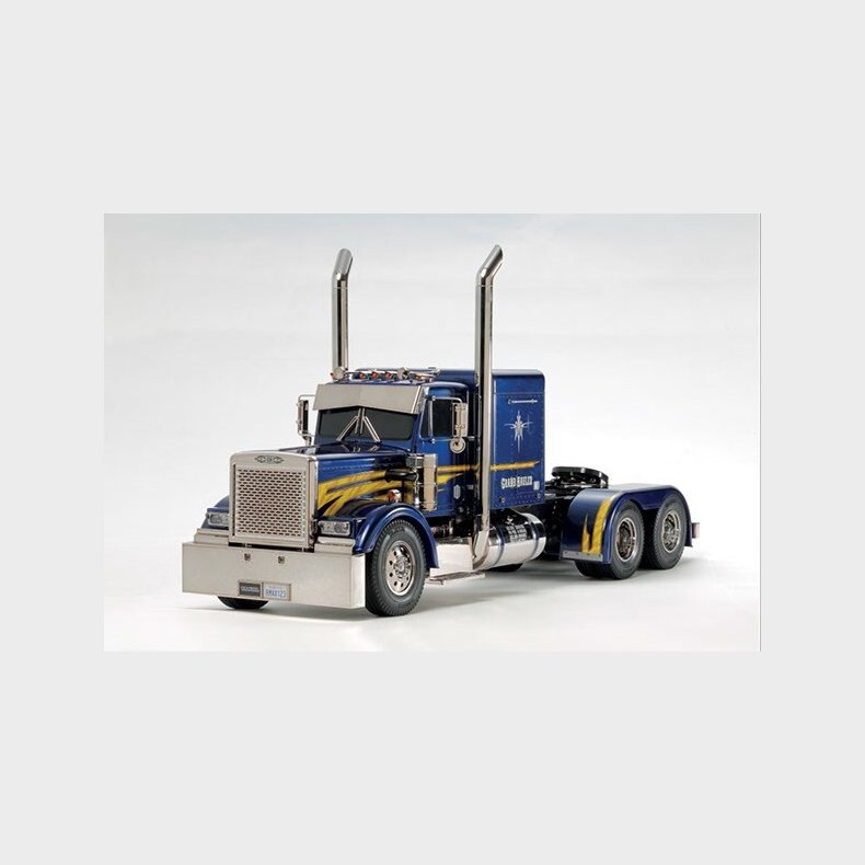 Tamiya - Rc Full Option - Grand Hauler Metal Blue Fjernstyret Lastbil - 1:14 - 23800