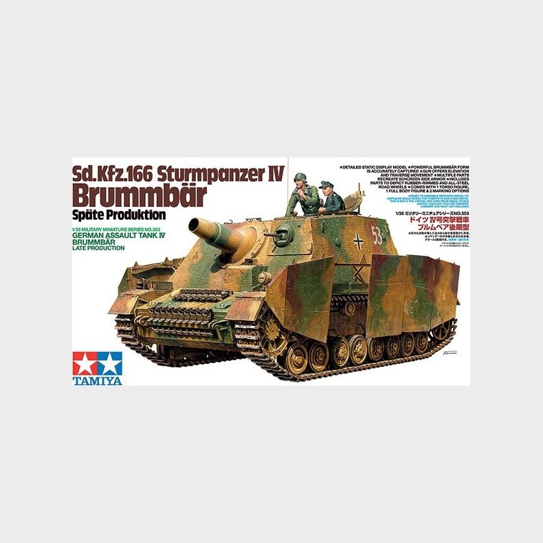 Tamiya - Sturmpanzer Iv Brummb&auml;r Sd.kfz.166 Late Production Byggest - 1:35 - 35353
