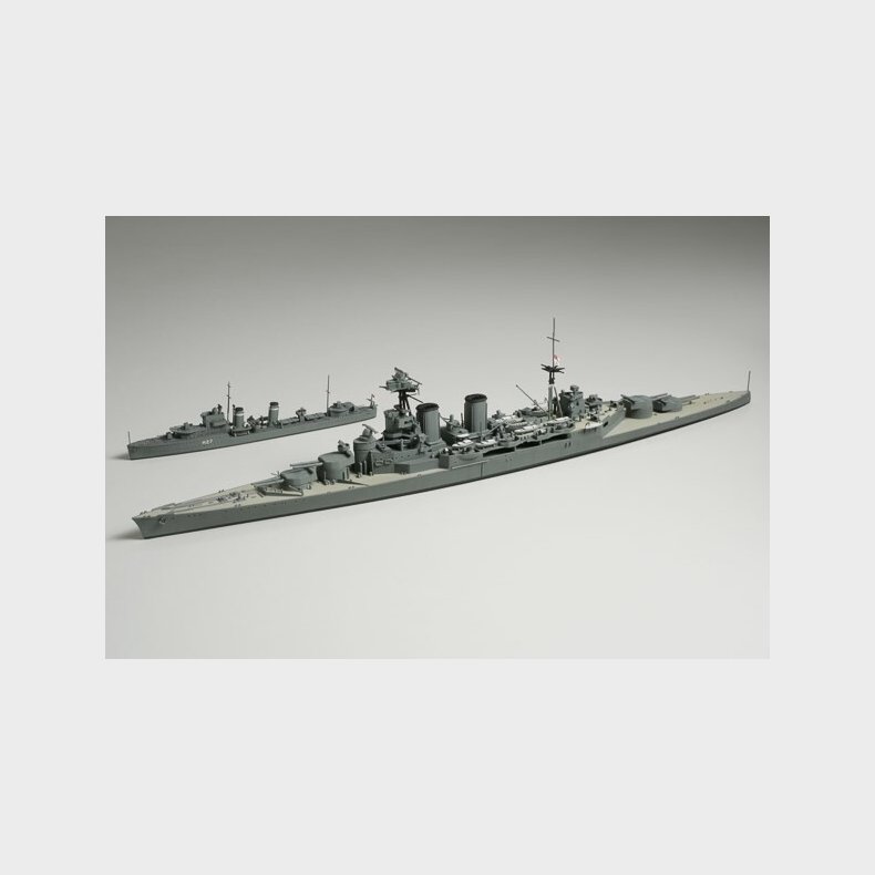 Tamiya - Hms Hood &amp; E Class Destroyer Byggest - 1:700 - 31806