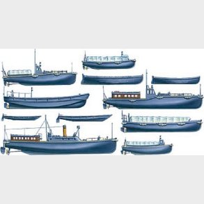 Tamiya - Wwii Japanese Navy Utility Boat Set Byggest - 28 Stk - 1:350 - 78026
