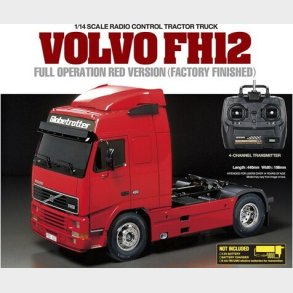 Tamiya - Rc Volvo Fh12 Red Full Option Fjernstyret Lastbil - 1:14 - 23646
