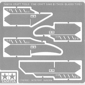 Tamiya - Fine Craft Saws Iii - Thick-bladed Type - 74105