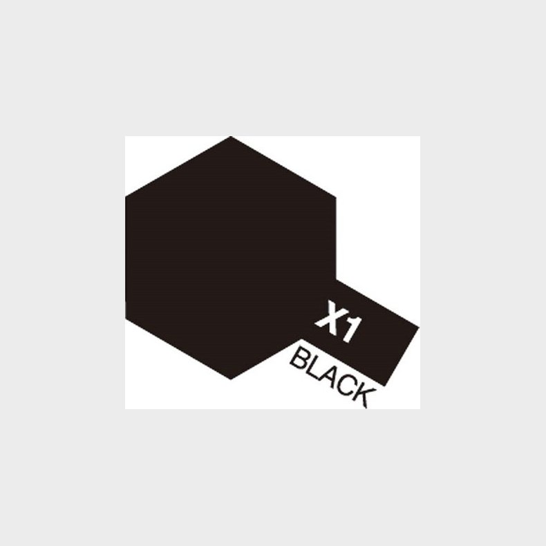 Tamiya - Acrylic Mini - X-1 Black Gloss 10 Ml - 81501