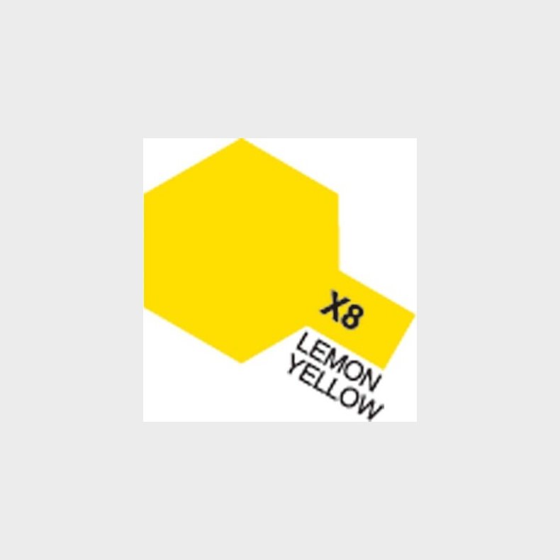 Tamiya - Acrylic Mini - X-8 Lemon Yellow Gloss 10 Ml - 81508