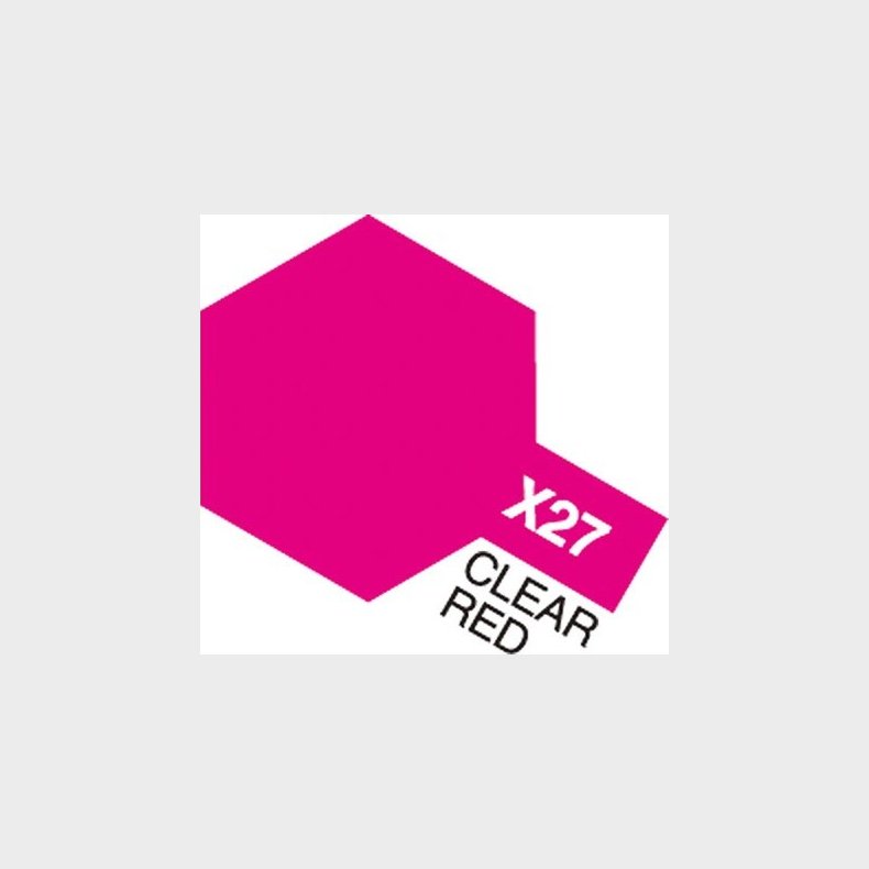 Tamiya - Acrylic Mini - X-27 Clear Red Gloss 10 Ml - 81527