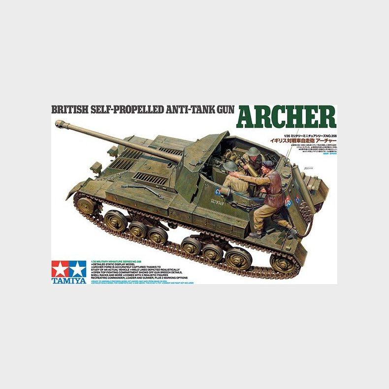 Tamiya - Archer British Self-propelled Anti-tank Gun Byggest - 1:35 - 35356
