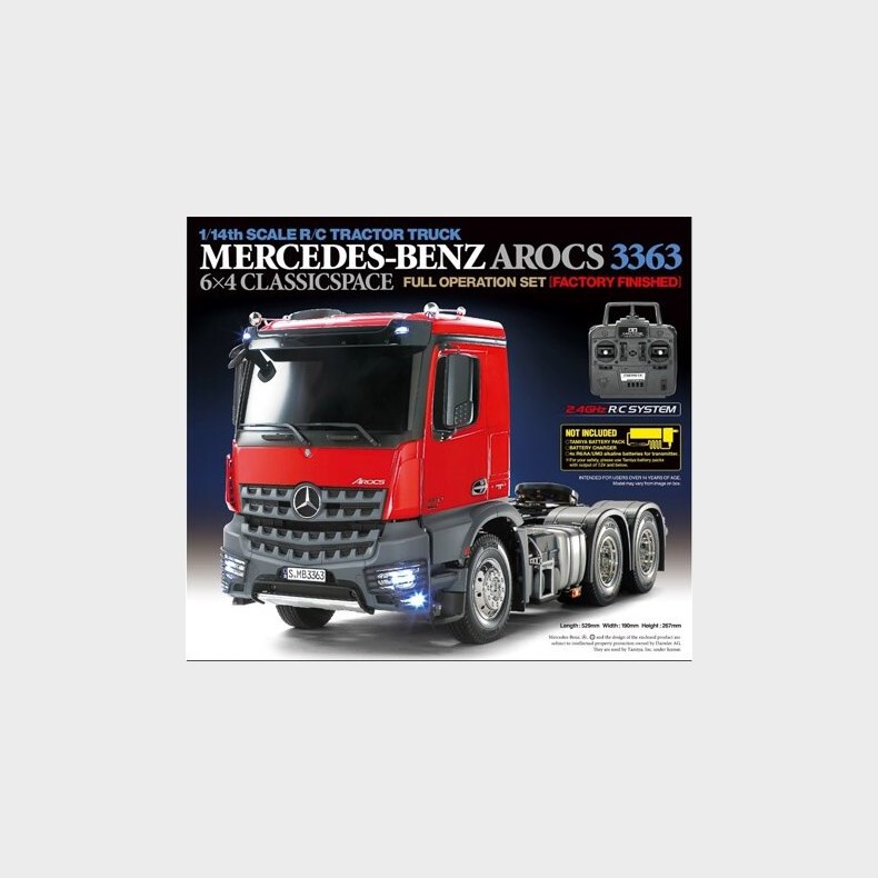 Tamiya - Rc Full Option Mercedes-benz Arocs 3363 6x Fjernstyret Lastbil - 1:14 - 23802