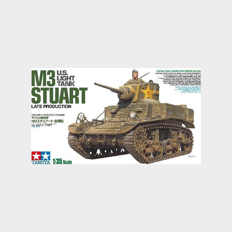 Tamiya - M3 Stuart U.s. Light Tank Late Byggest - 1:35 - 35360