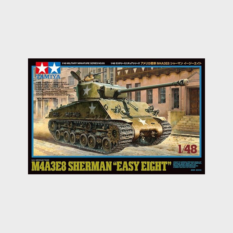 Tamiya - M4a3e8 Sherman Easy Eight Byggest - 1:48 - 32595