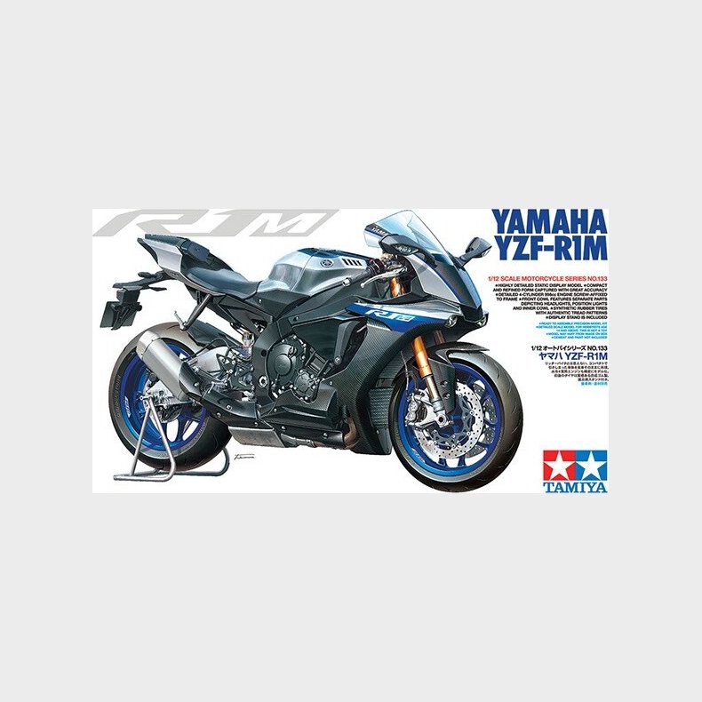 Tamiya - Yamaha Yzf-r1m Motorcykel Byggest - 1:12 - 14133