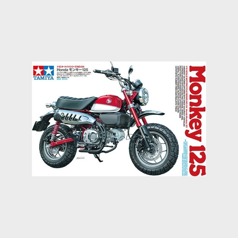 Tamiya - Honda Monkey 125 Motorcykel Byggest - 1:12 - 14134