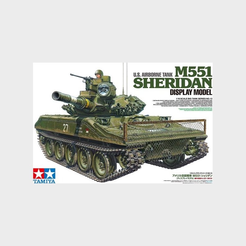 Tamiya - M551 Sheridan U.s. Airborne Tank Byggest - 1:16 - 36213