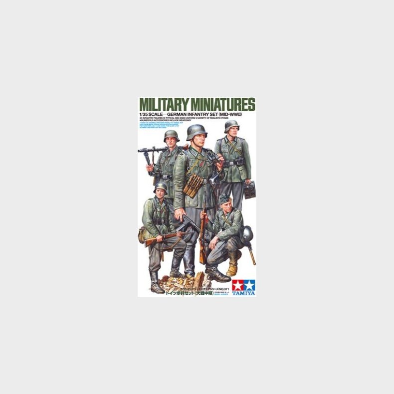 Tamiya - German Infantry Set Mid-wwii - Model Figurer - 1:35 - 35371