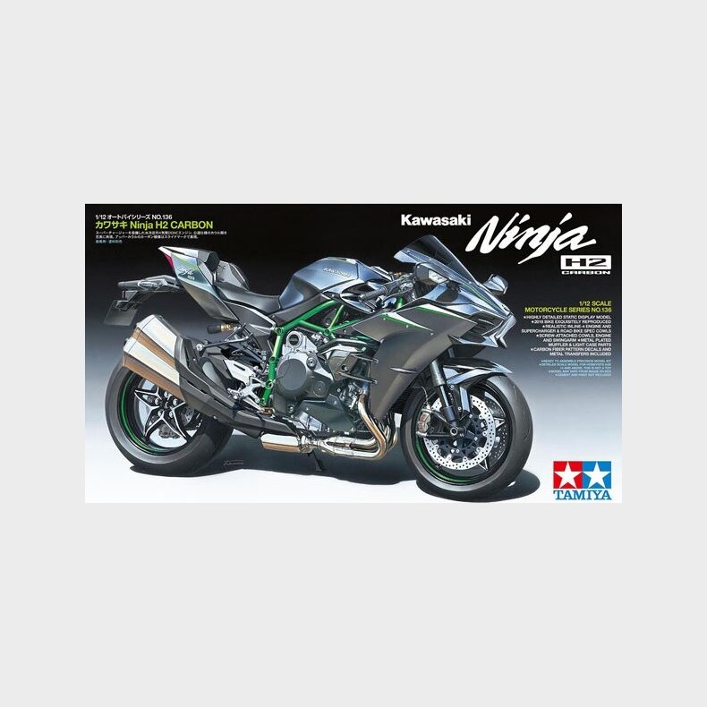 Tamiya - Kawasaki Ninja H2 Carbon Byggest - 1:12 - 14136