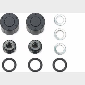 Tamiya - Hub Nuts For Dual Wheels - Mtrikker - Sort - 2 Stk - 56557