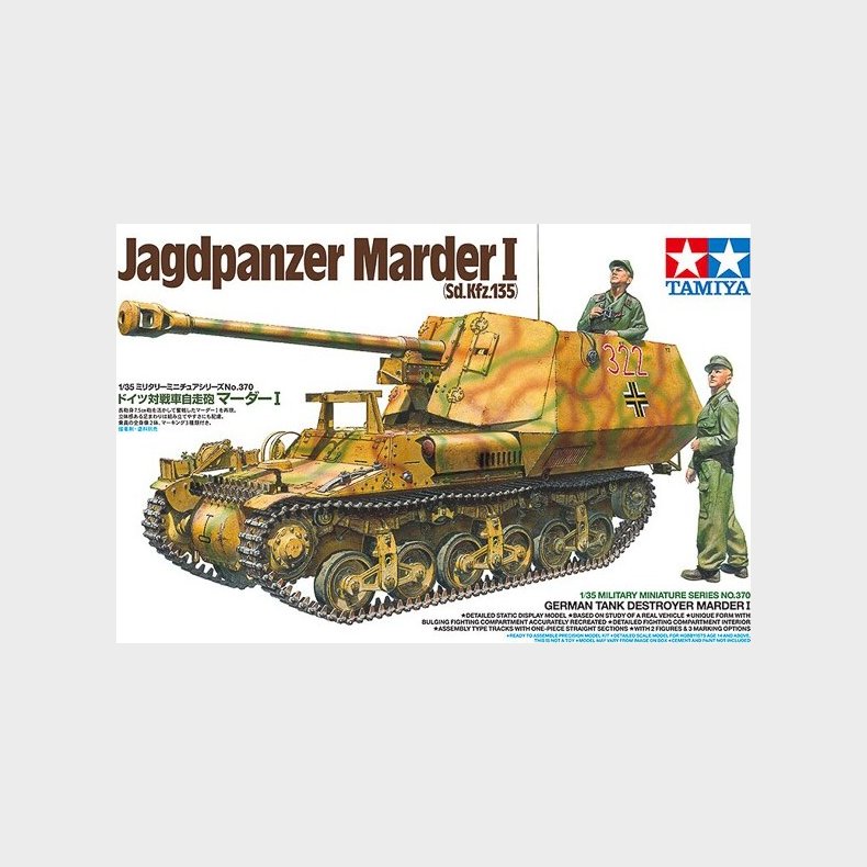 Tamiya - Destroyer Marder I Sd.kfz.135 Tank Byggest - 1:35 - 35370