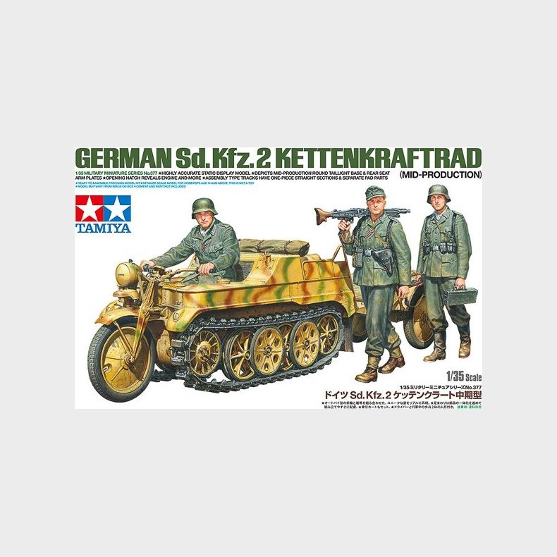 Tamiya - German Sd.kfz.2 Kettenkraftrad Byggest - 1:35 - 35377