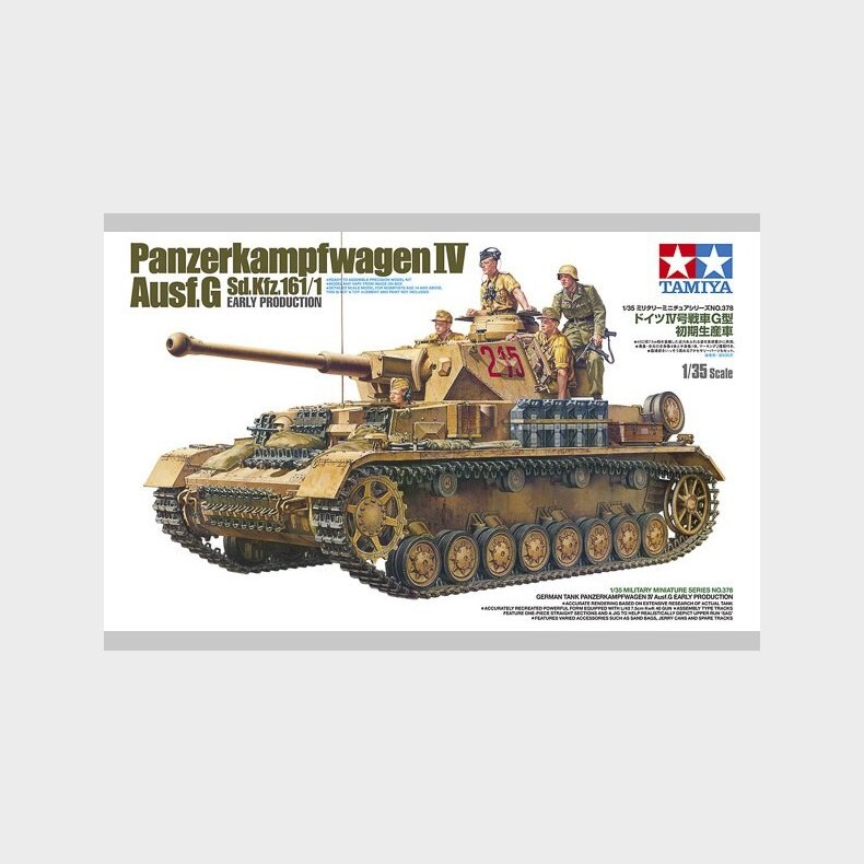 Tamiya - Panzerkampfwagen Iv Ausf. G Tank Byggest - 1:35 - 35378